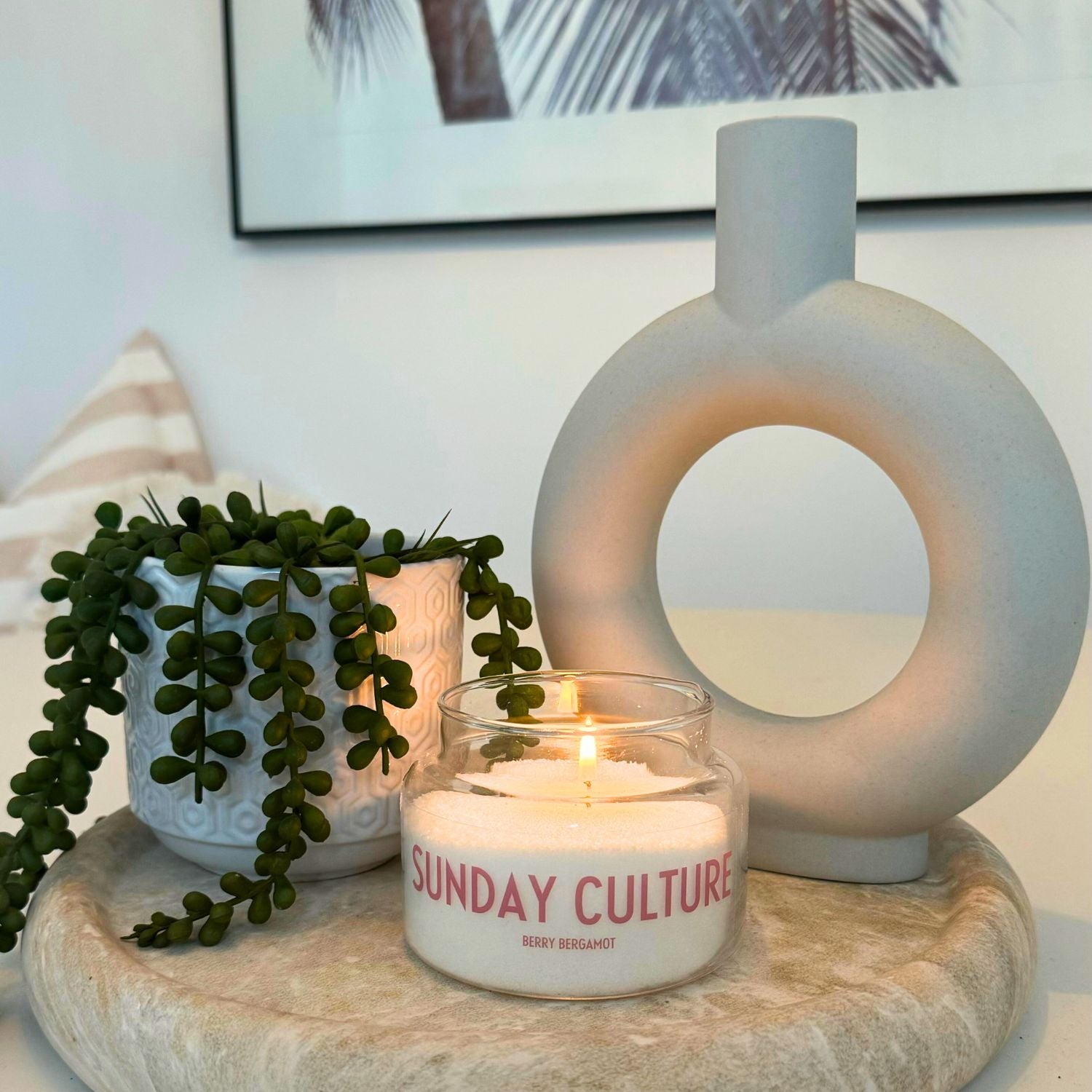 Berry Bergamot Sand Wax Candle