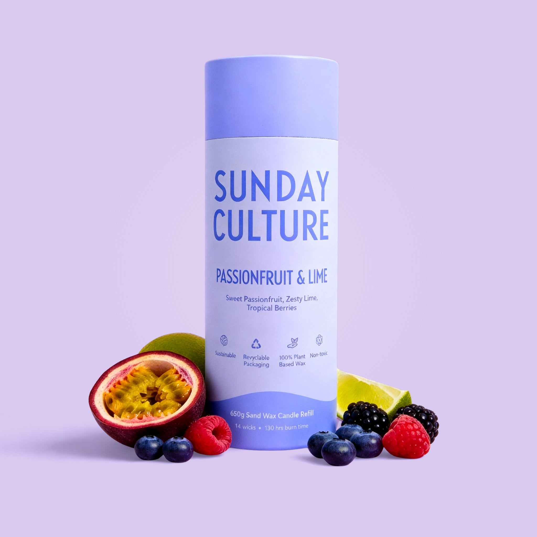 Large Passionfruit & Lime Ready-to-Pour Sand Wax