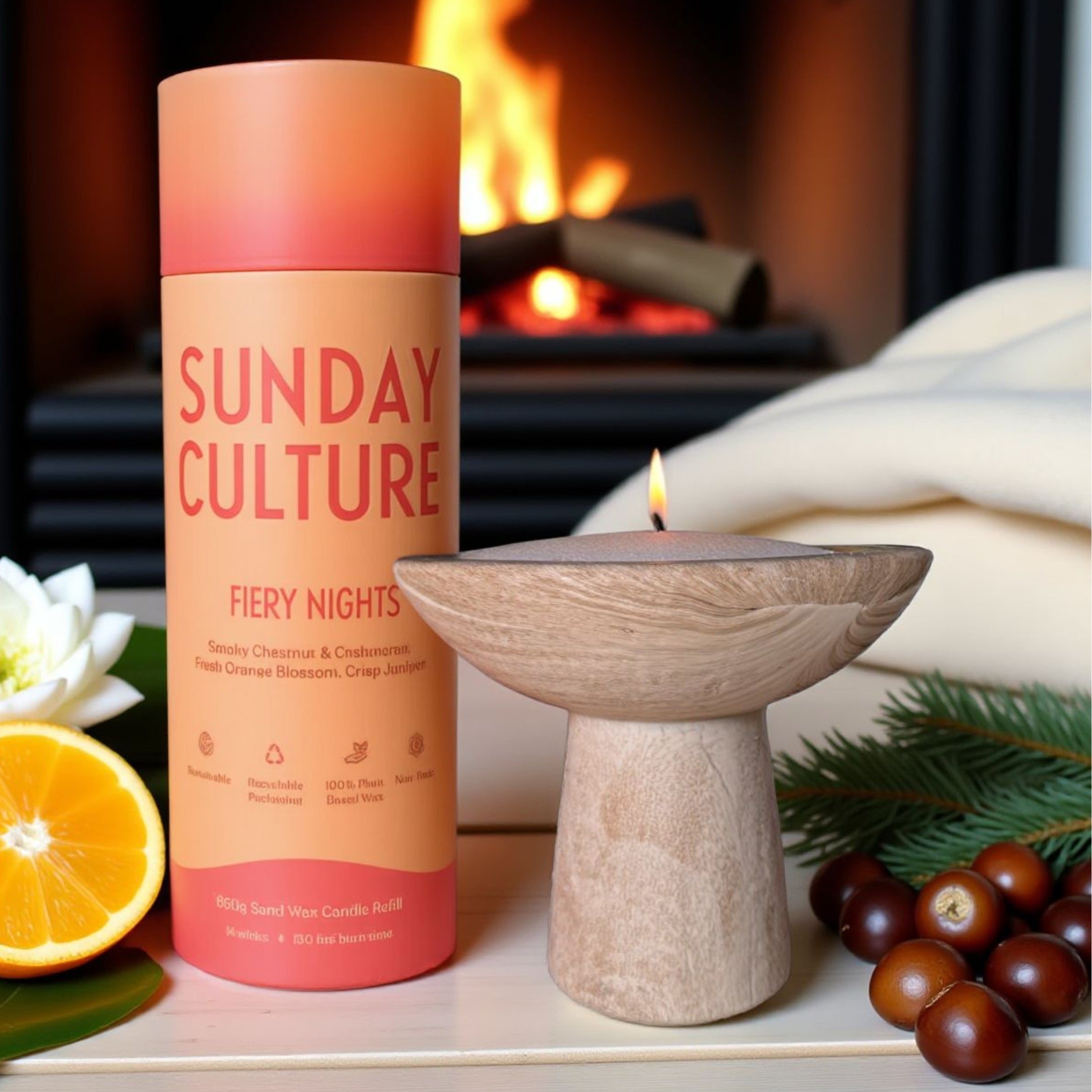 Large Fiery Nights Ready-to-Pour Sand Wax