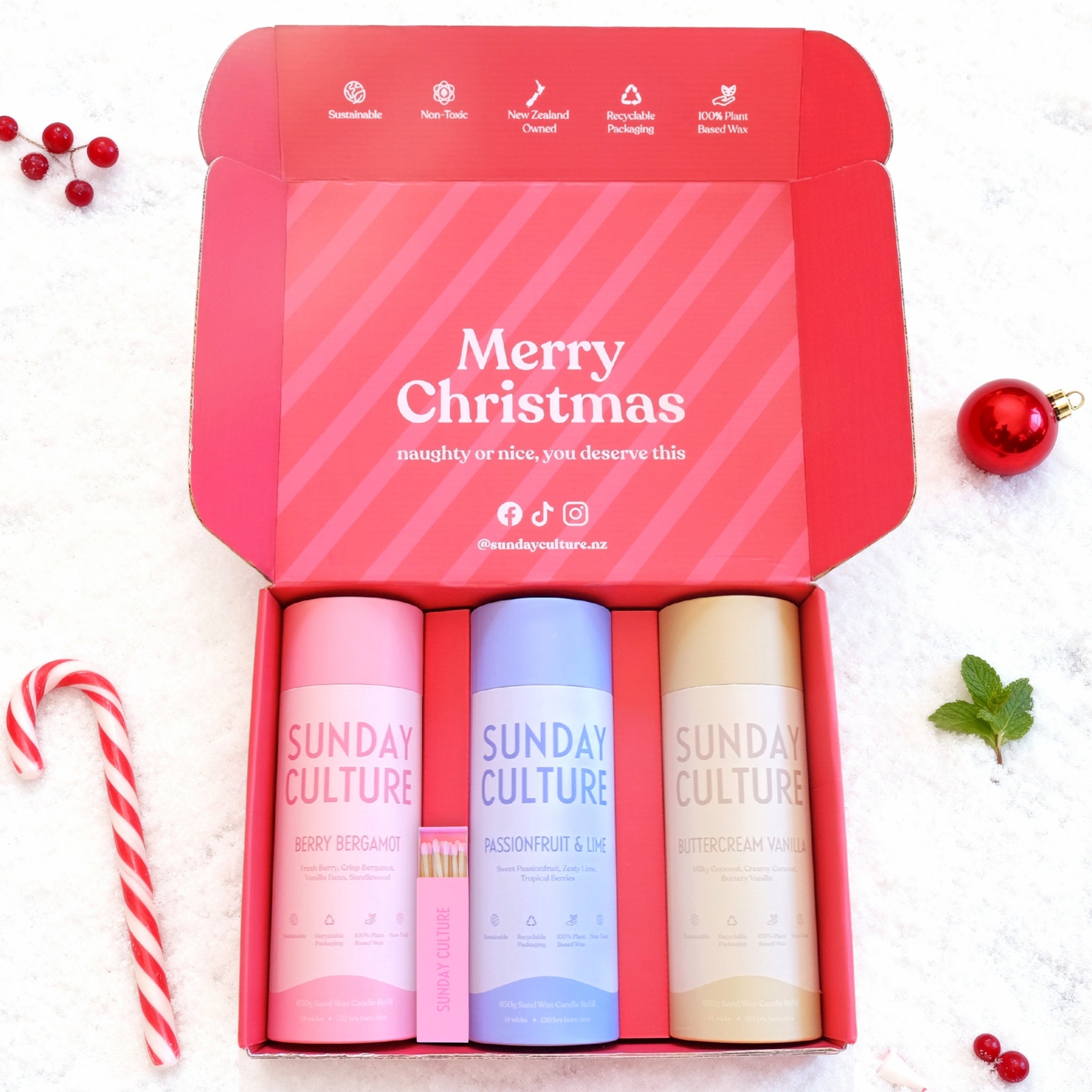 Large Sand Wax Christmas Gift Box