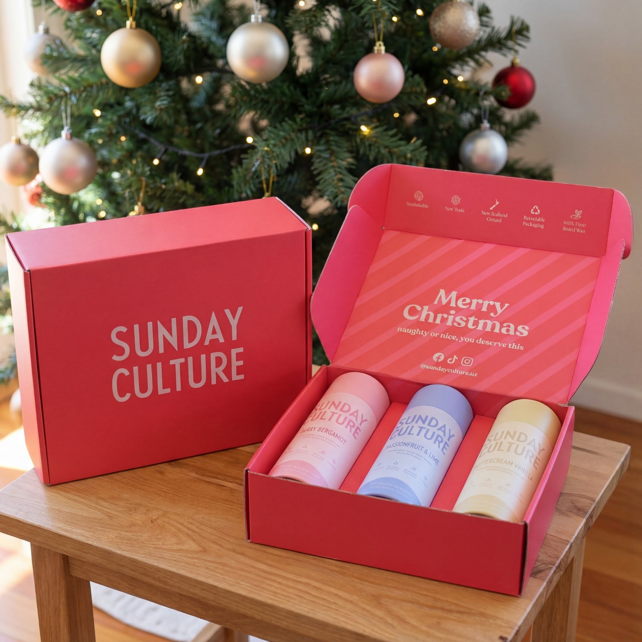 Large Sand Wax Christmas Gift Box