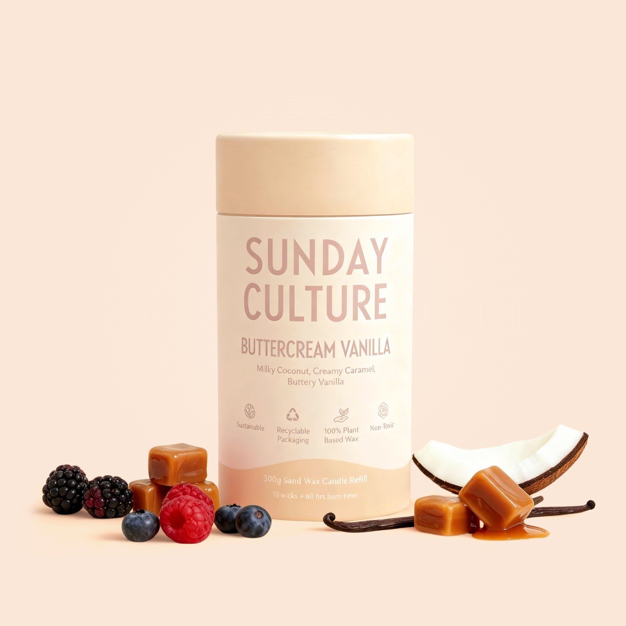 Small Buttercream Vanilla Ready-to-Pour Sand Wax