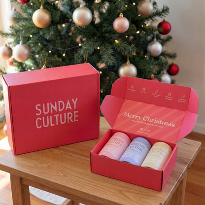 Small Sand Wax Christmas Gift Box